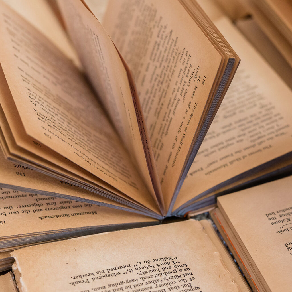 Open books and pages