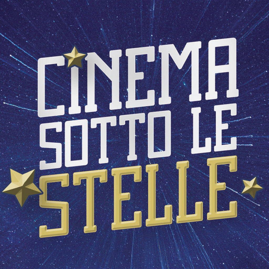Wordmark against starry background